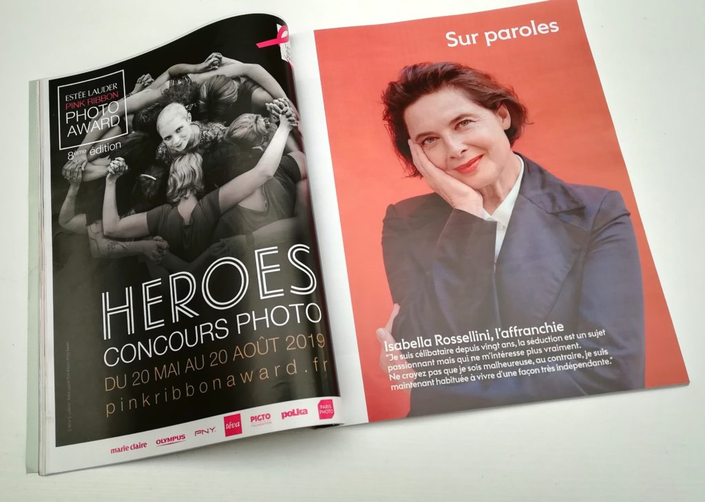 Photo finaliste 2018 Estée Lauder Pink Ribbon Photo Award magazine 2