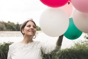 ballons sourire femme